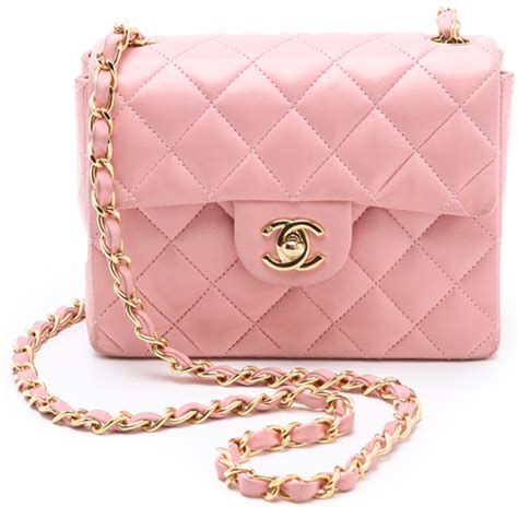 chanel pink classic flap mini square|Chanel mini flap bag fashionphile.